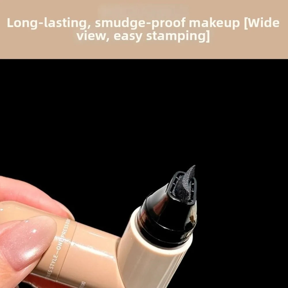 New Waterproof Eyeliner Stamp Quick Dry Long Lasting Eye Liner Stamp Rotatable Easy to Use Eyeliner Stamp Pen Quake