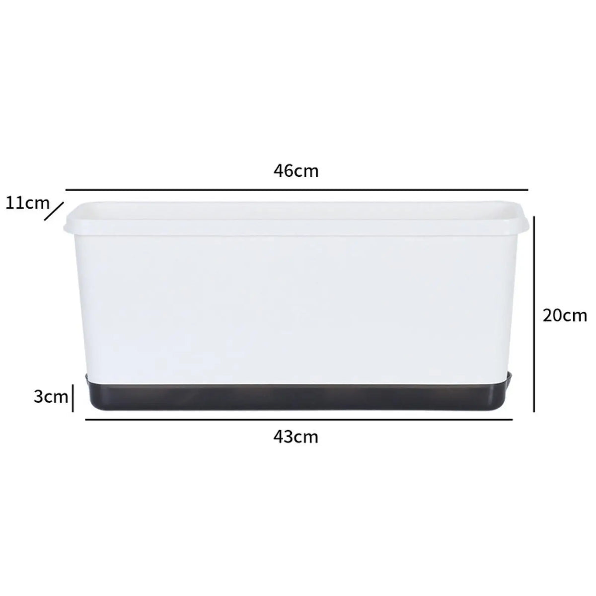 2 Pieces Window Box Planter Flower Pot Self Watering Plant Pot Versatile Accessory for Indoor Outdoor Lightweight Quake