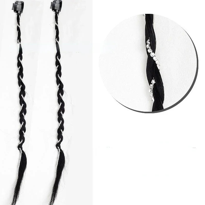 2pcs/set Y2K Boxing Braids Girls Cool Fashion hair Braide Women Fried Dough Twist Braid Traceless Invisible BB Clip Boxing Braid Quake lzlt