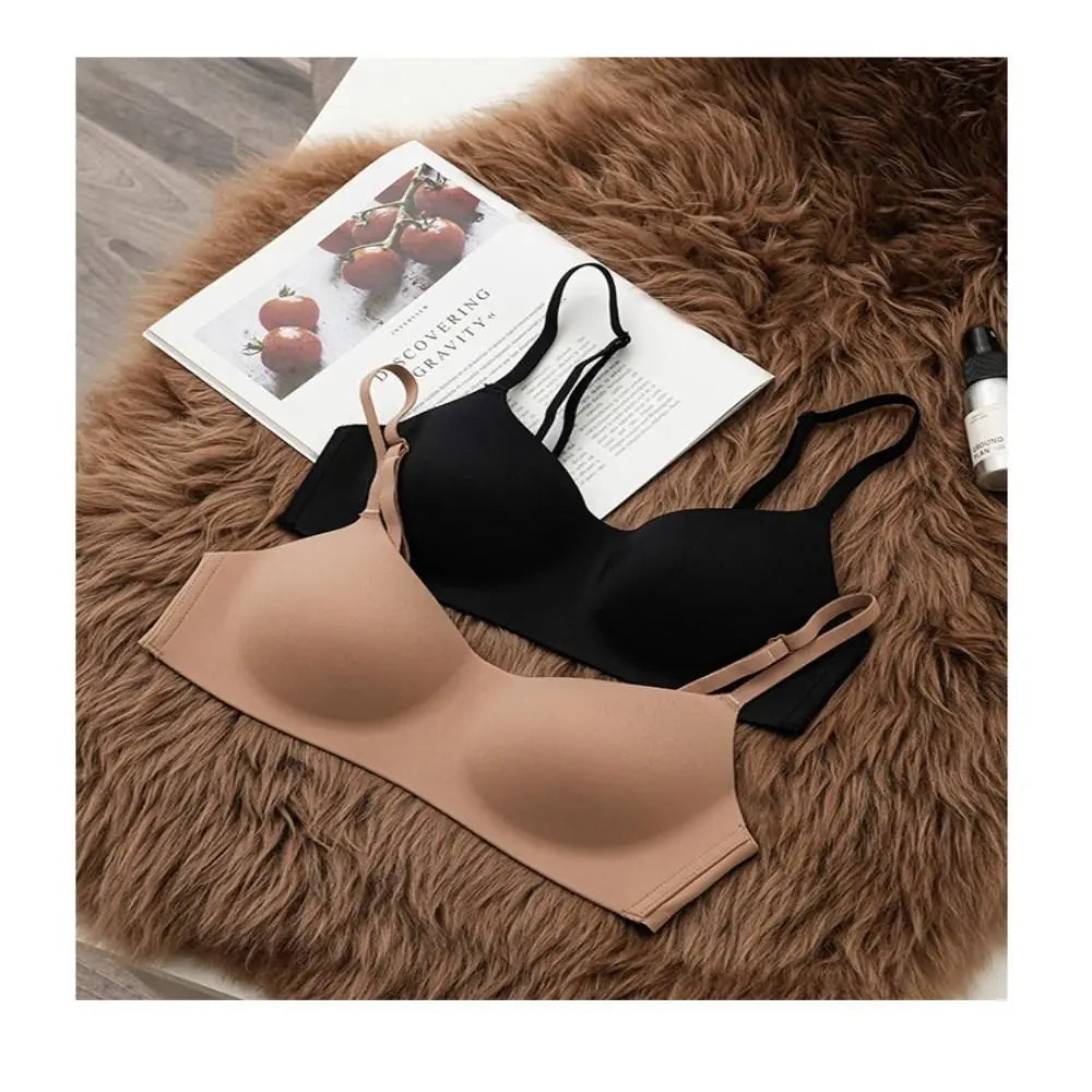 Soft Comfort Wireless Bra Breathable Fabric Thin Cup Seamless Bra Non-Wire Supportive Structure Tube Top Bras Daily Wear Quake