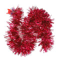 1.5M Colorful Strips for Christmas Tree Decoration Ribbon Garland Ornaments Christmas Bar Tops Wedding Party Decoration Supplies Quake Red 3PCS