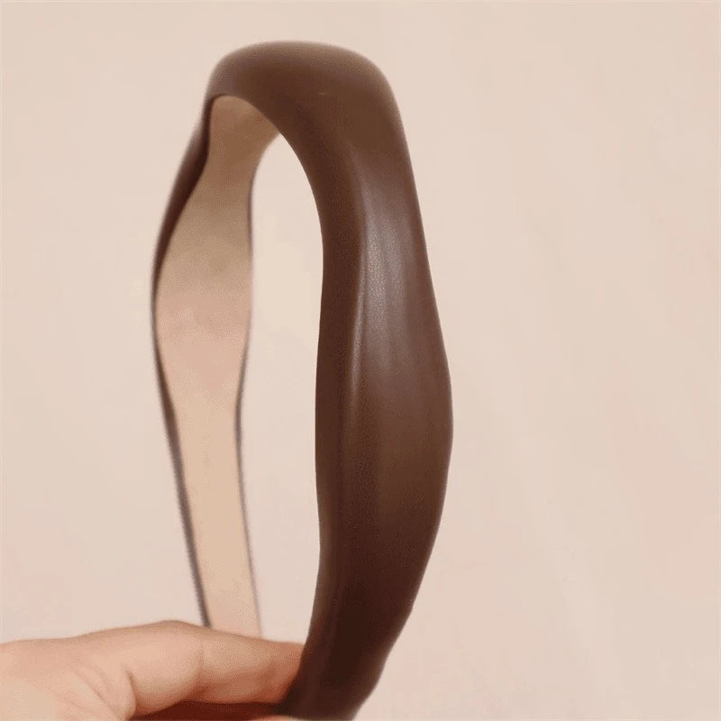 1PC Vintage Simple Solid Wavy Hair Hoop French Elegant Headband Fashion Women Styling Hairband Daily Commute Hair Accessory Quake