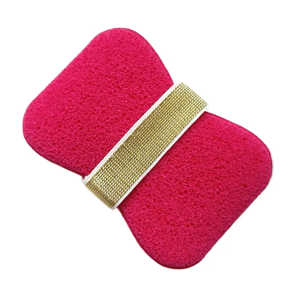 Sponge Soap Bag Bath Cleansing Foaming Net Pouch Body Exfoliating Scrubber Sponges Bathroom Nylon Soap Pocket Quake red