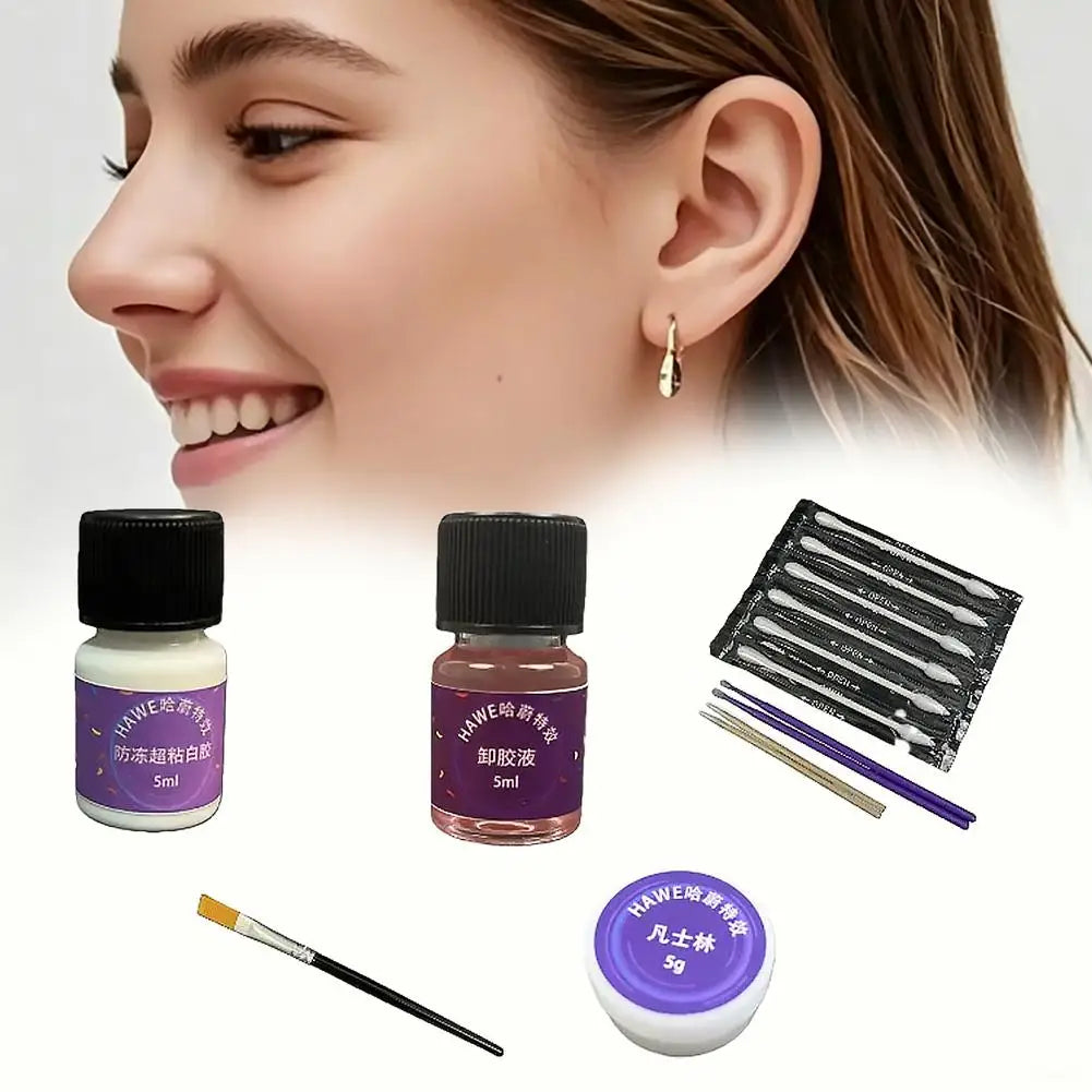 Spirit Gum Adhesive and Remover,5ml Professional Cosmetic Glue for Face, Skin, Body, Stage Special Effect Prosthetics Makeup Kit Quake