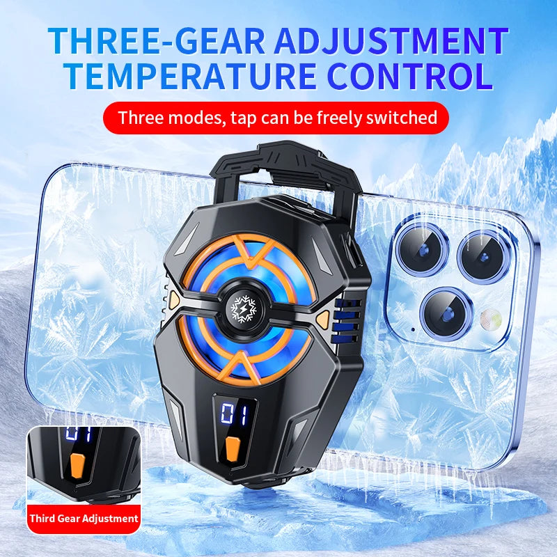 New J20 digital display mobile phone radiator cooling Mobile fan for IPhone Xiaomi Samsung Asus game cooler Quake