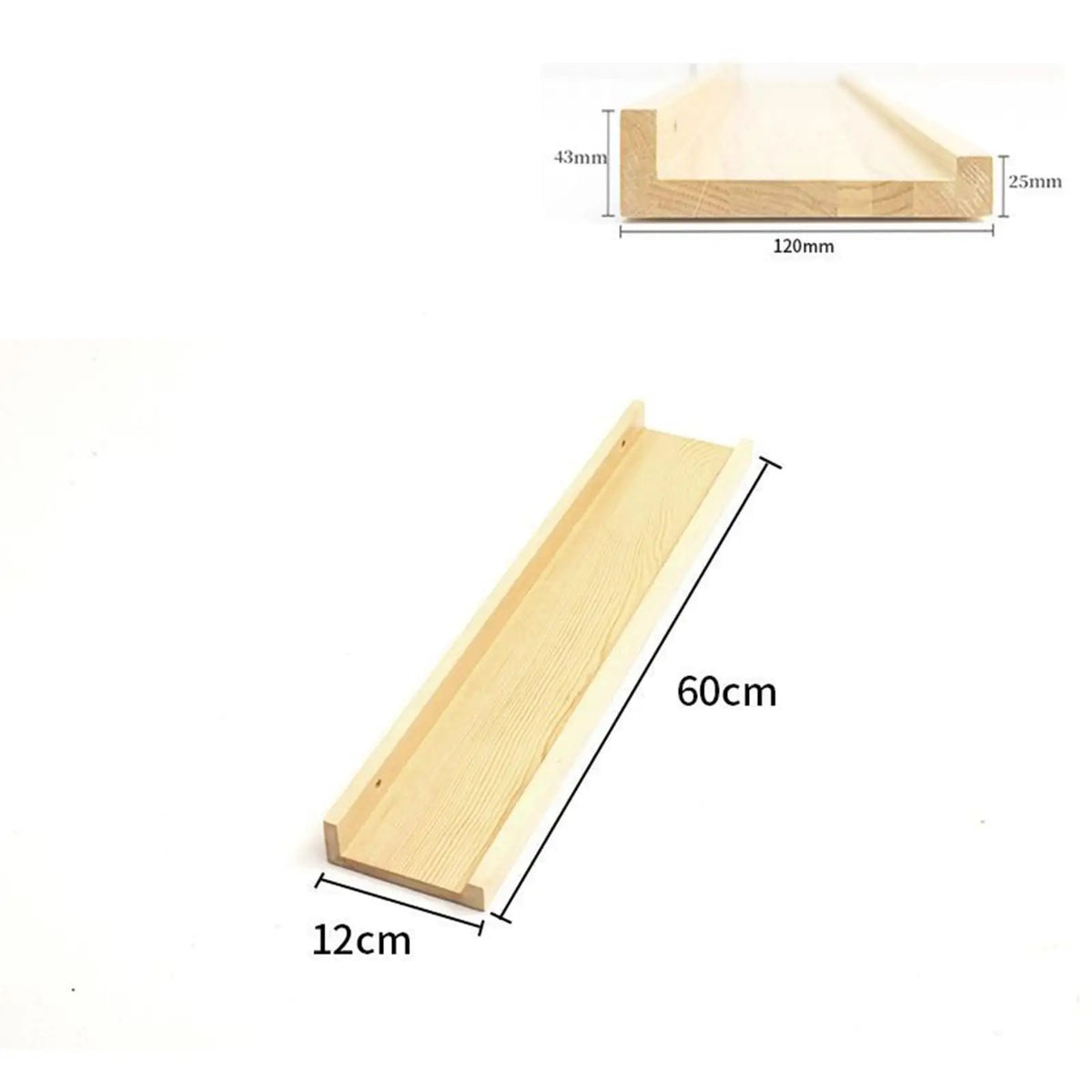 Wooden Wall Shelves Floating Shelf Set 3 Tier Minimalist Organizer Rack for Living Room Kitchen Bathroom Quake