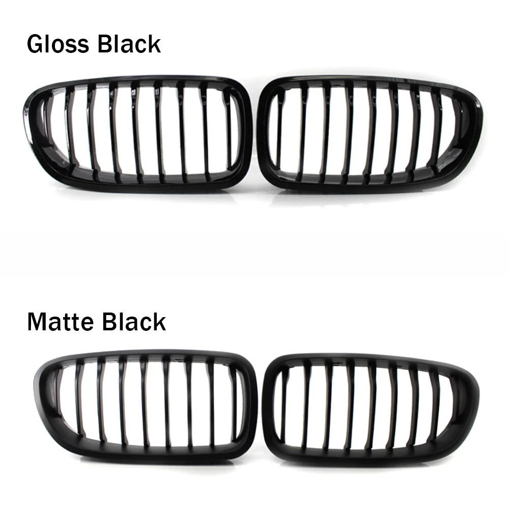For BMW 5 Series F10 F11 M5 2010-2016 Car Styling Single Line Grille Kidney ABS Front Hood Racing Grill Black Auto Accessories Quake