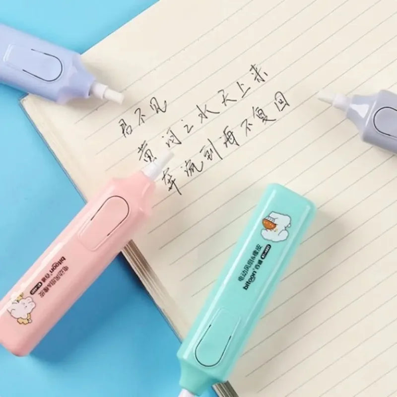 Electric Eraser with Fan Blades & Refills Low Rubber Debris Traceless Automatic Eraser Set Labor-saving Core Replacement Quake