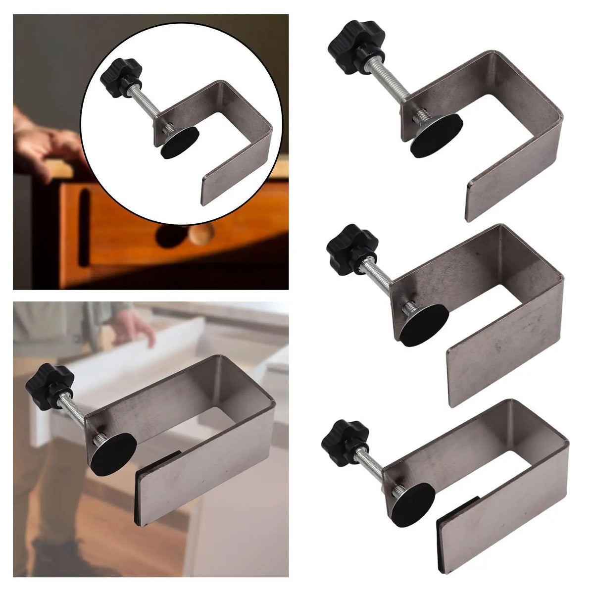 Drawer Fixing Clip,Steel Drawer Front Installation Clamps Heavy Duty Cabinet Installation Clamps,for Tables Desk Mount Quake