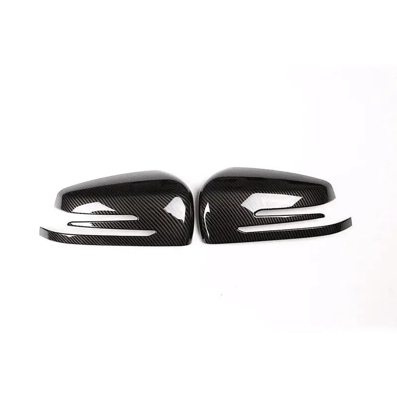 For Mercedes Benz W176 W246 W212 W204 C117 X156 X204 W221 A B C E S Class Car Rearview Side Mirror Cover Wing Cap Trim Sticker Quake Carbon