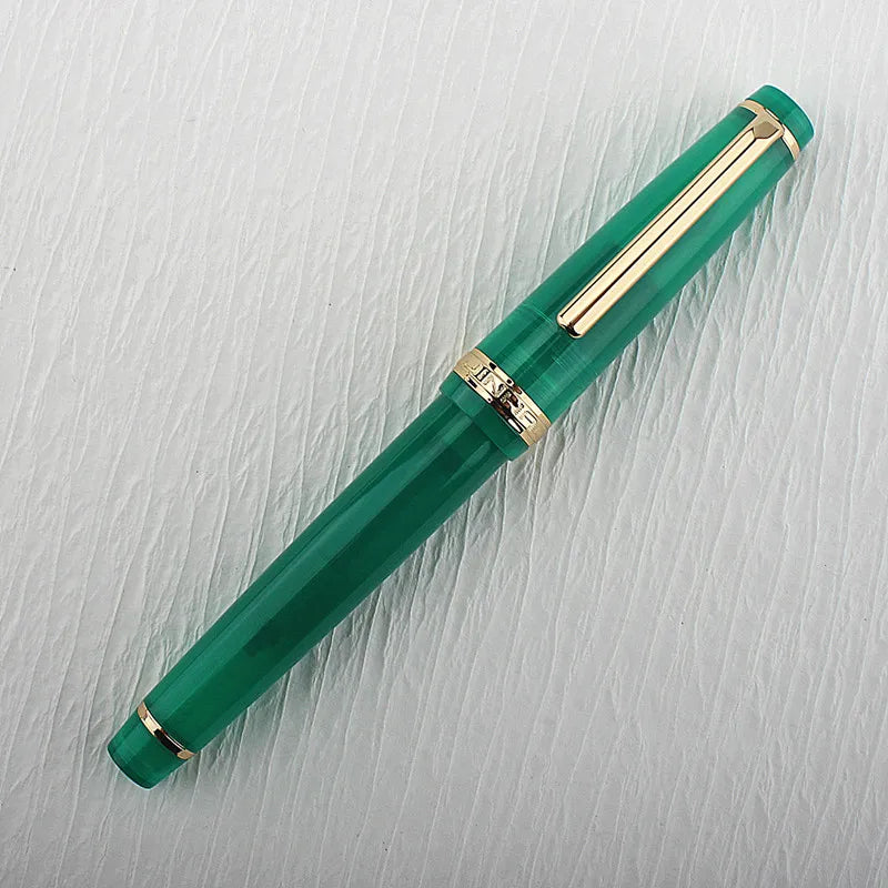 Jinhao 82 Fountain Pen Acrylic EF/F/M/Bent Nib Golden Trim with Converter Writing Pen Quake 82-16 EF 0.38MM