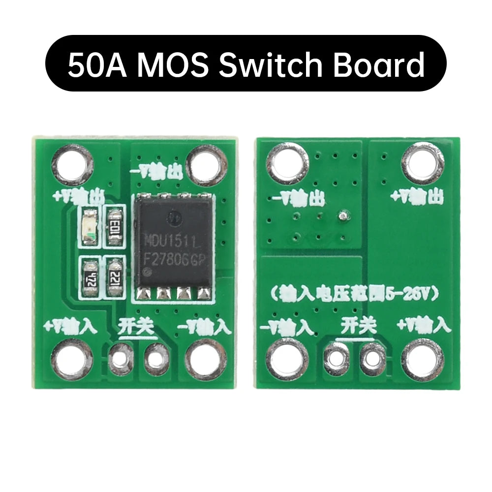 20A 50A 100A 5-26V High Power MOS Trigger Switch Driver Module Field Effect Tube PWM Regulation Electronic Switch Control Quake 50A