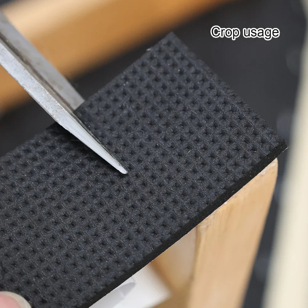4/2M Anti-slip Furniture Pads DIY Wear-resistant Black Mute Mats Bumper Damper Self Adhesive Table Chair Foot Protection Pad Quake