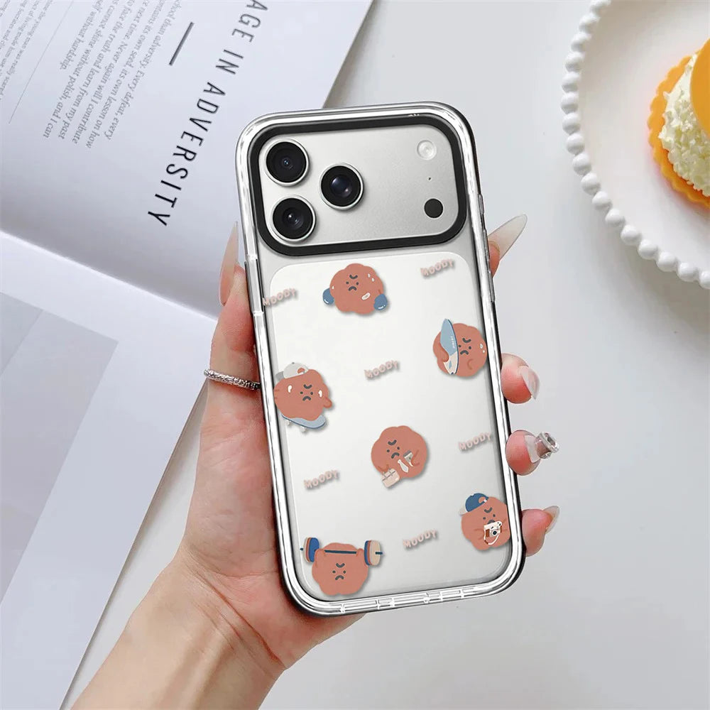 6082526 White Border Magnetic Phone Case Cover for IPhone 12 13 14 15 16 17 18 Pro Max Case Quake