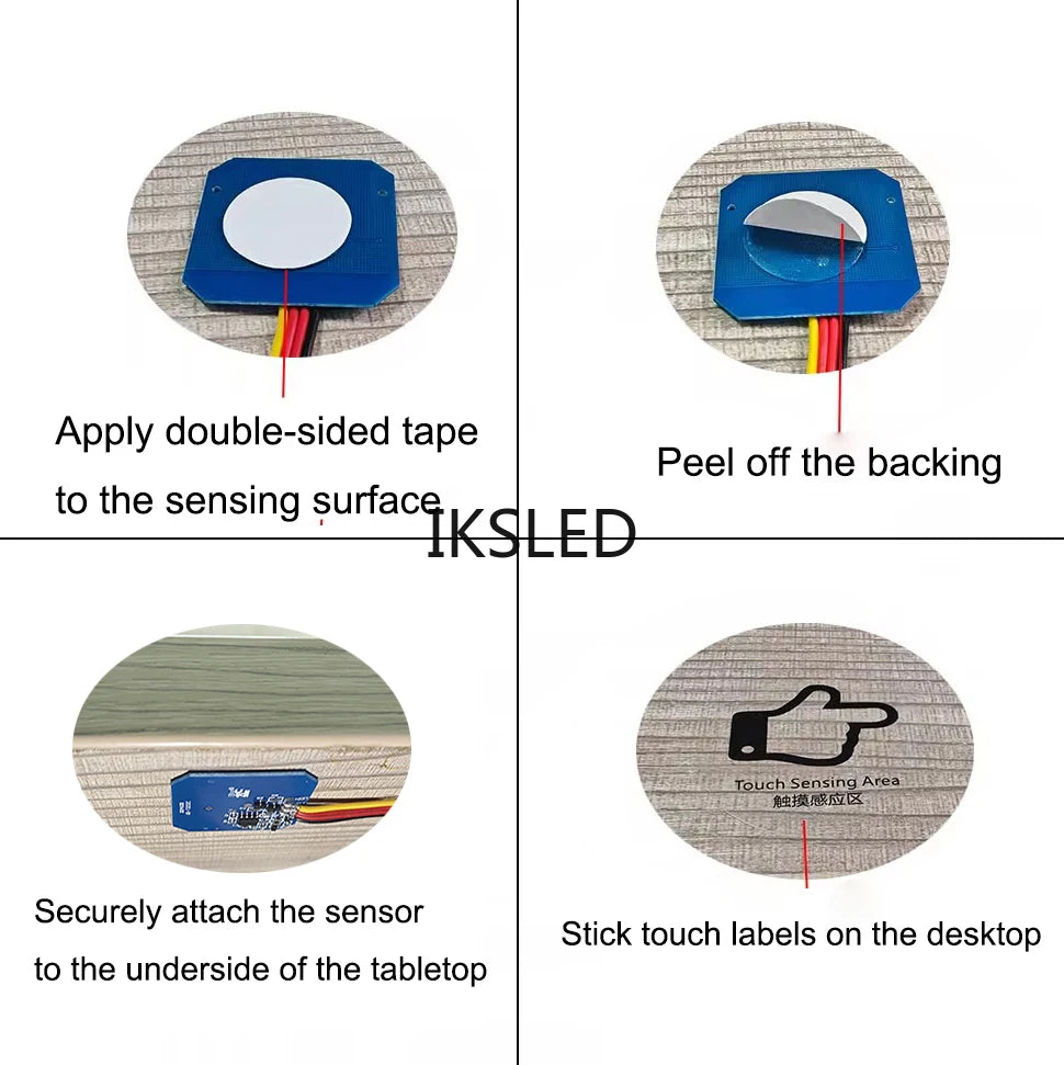 5-24V Touch Sensor Switch Hand-Sweep ControlPenetrate 5CM Wood/Glass/Acrylic 4 Mode Dimmable DIY Module Cabinet Closet Light Quake