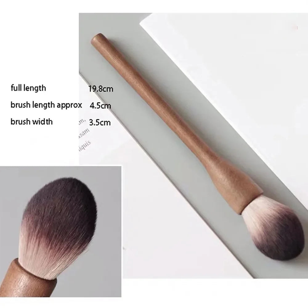 New Makeup Brush Handle Makeup Brush Super Soft Make Up Tool Blush Brush Retro High Quality Walnut Loose Brush Blush Brush Quake 5