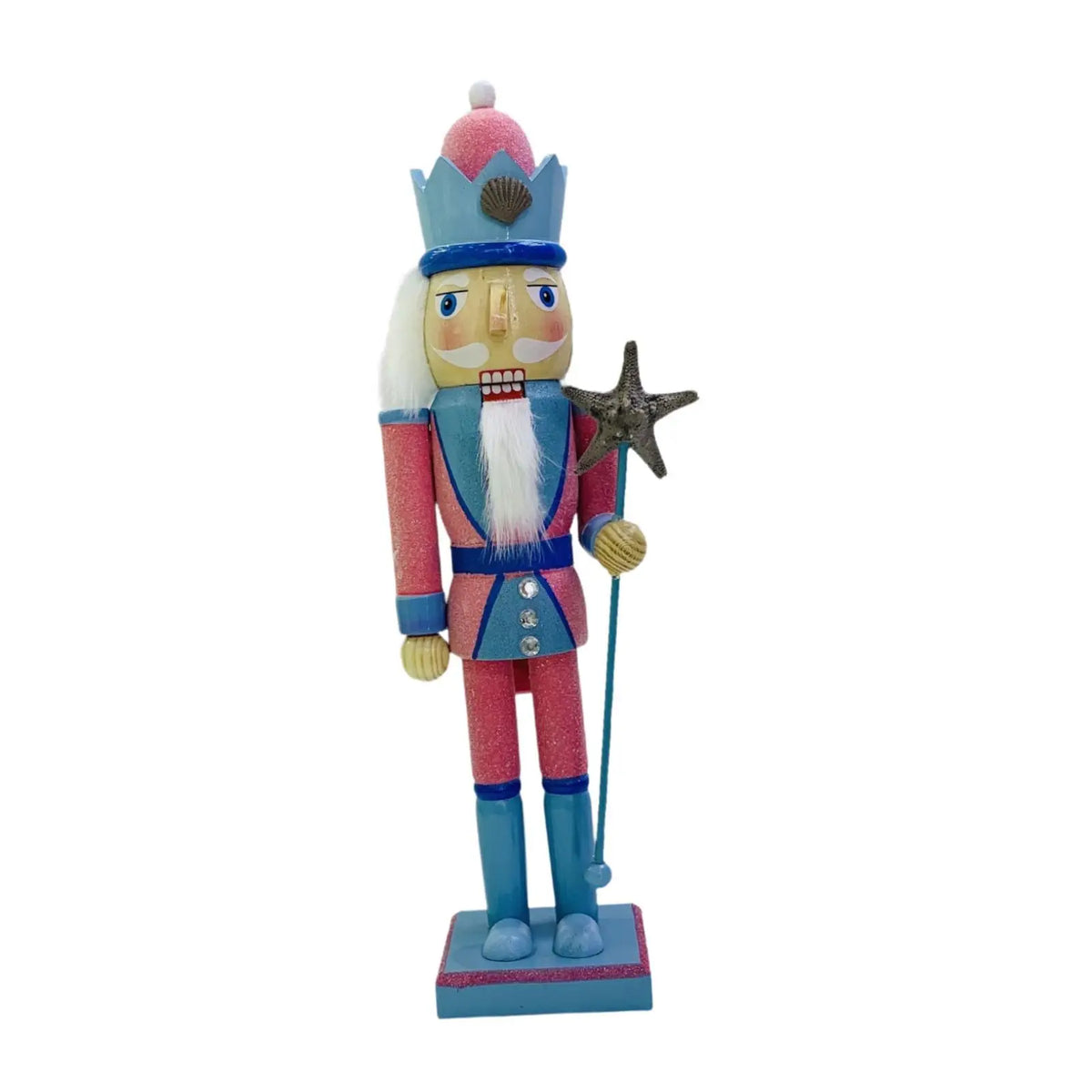 Christmas Nutcracker Figurine Collectibles Arts Crafts Christmas Gift Sculpture for Cabinet Festival Office Fireplace Bedroom Quake Starfish