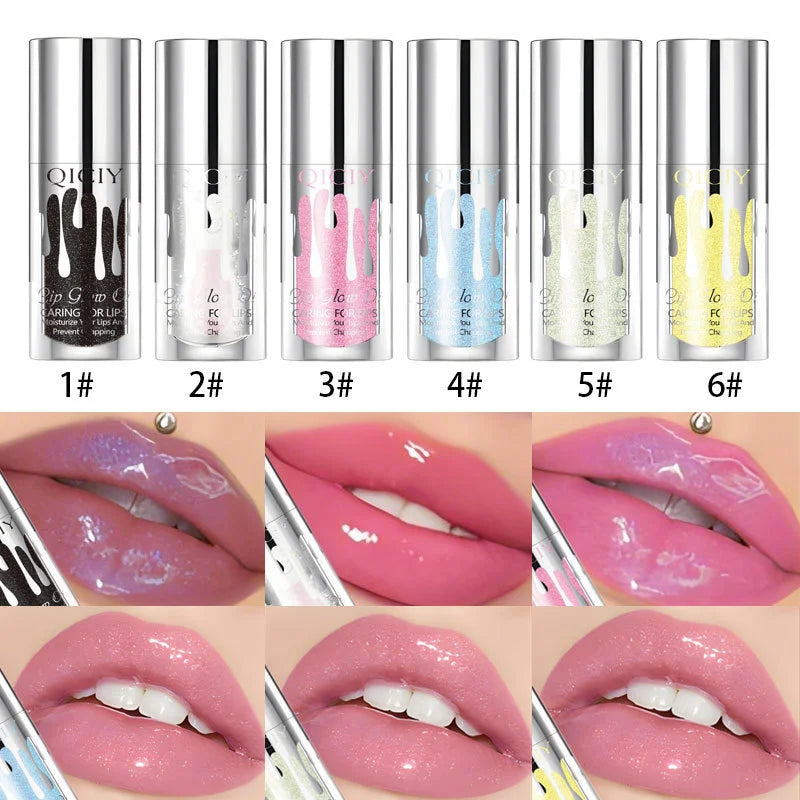 Pearlescent Color-Changing Lip Gloss,Natural Shining EffectLong-Lasting Moisturizing and Hydrating Lip Plumping Mirror Lip Glaze Quake