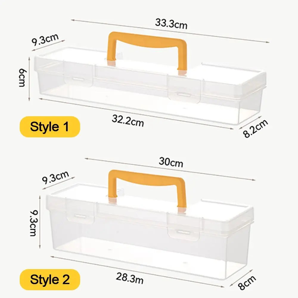 Multifuntional Plastic Hardware Tool Box Transparent Tool Organizer Tool Storage Box Toolbox Household Parts Box Quake