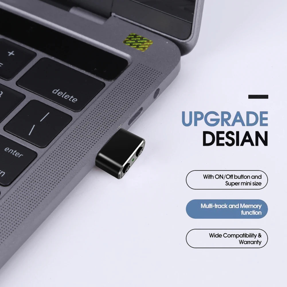 Computer Mouse Jiggler Support Windows and Android USB Mouse Simulator Device with Multi-Track Function for Office and Home Use Quake