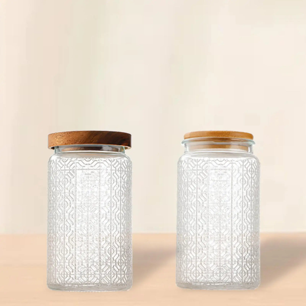Airtight Canister 1L Tea Canister Pantry Kitchen with Lid Clear Pantry Canister for Candy Dry Goods Sugar Coffee Beans Snacks Quake