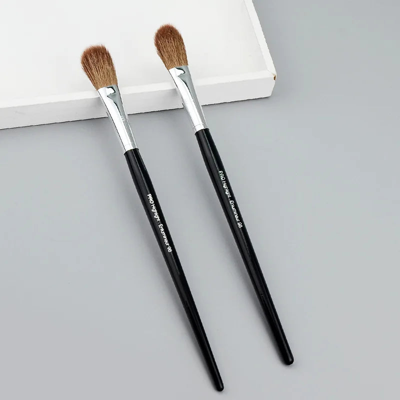 High End NO.98 Pro Highlighting Makeup Brush Goat Hair Black Long Handle Big Eyeshadow Blender Makeup Brush Quake