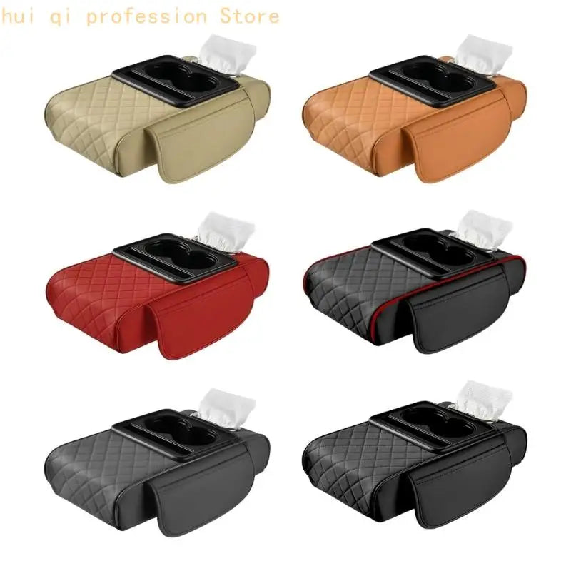 Universal Car Center Console Armrest Arm Cushion And Paper Storage Unit H8WE Quake