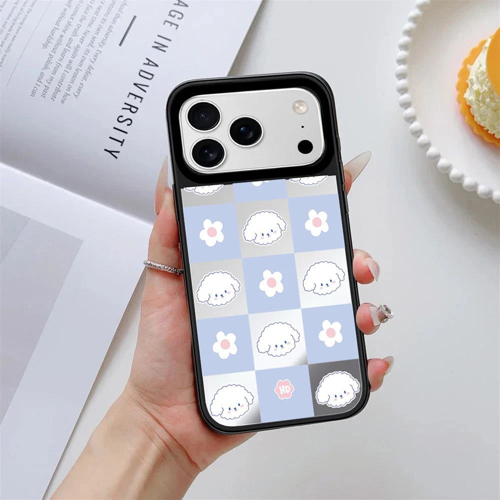 6090481 Mirror Surface Magnetic Phone Case Cover for IPhone 13 14 15 16 17 18 Pro Max Case Multicolor Quake