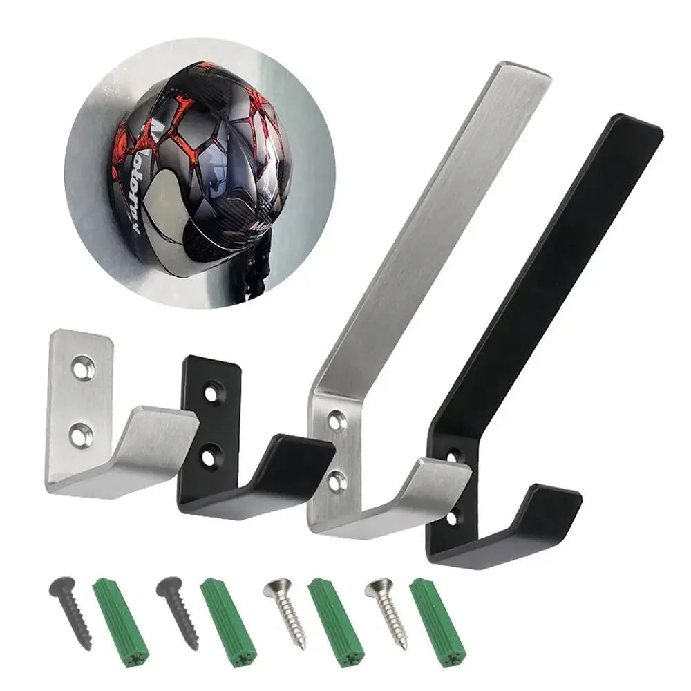 1Pcs Jacket Holder Motorcycle Helmet Holder Stainless Steel Multipurpose Wall Hanger Wall Mount Rack Wall Mount Quake