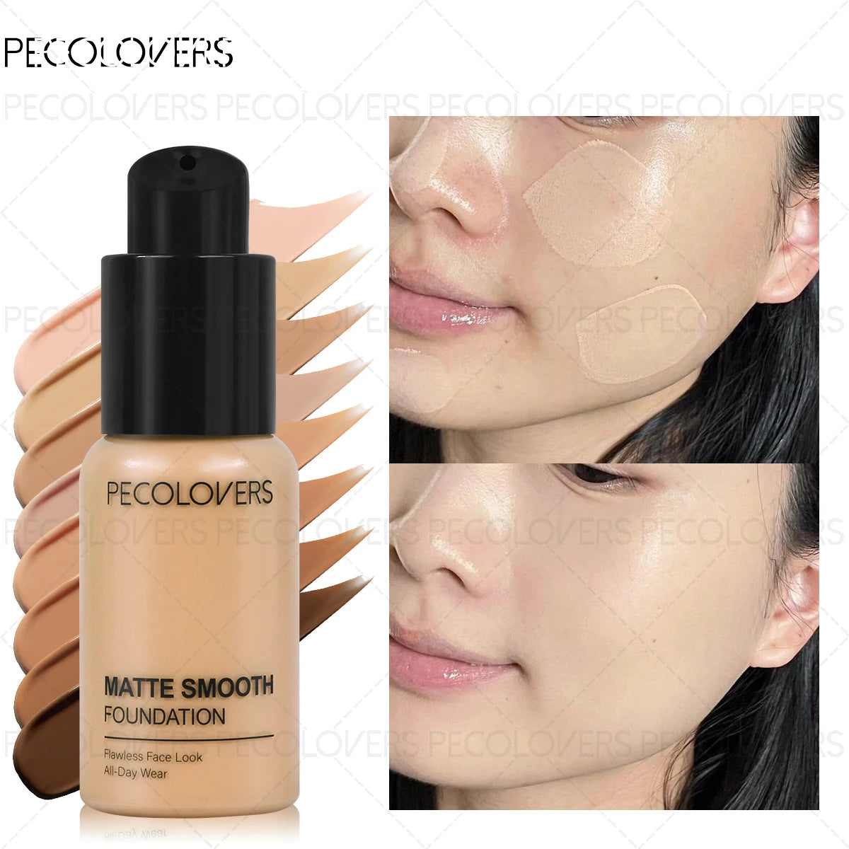 12PCS Face Set, Liquid Foundation+concealer+multiple Makeup Tools, Uniform Makeup, Waterproof and Durable, Facial Cosmetics Quake