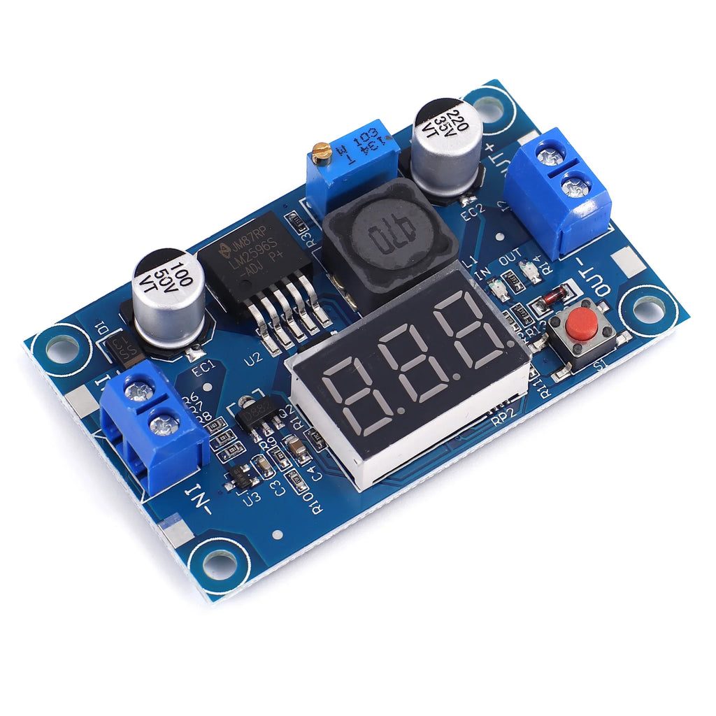 LM2596 DC DC Step Down Converter Voltage Regulator LED Display Voltmeter 4.0~40 to 1.3-37V Buck Adapter Adjustable Power Supply Quake 1pc