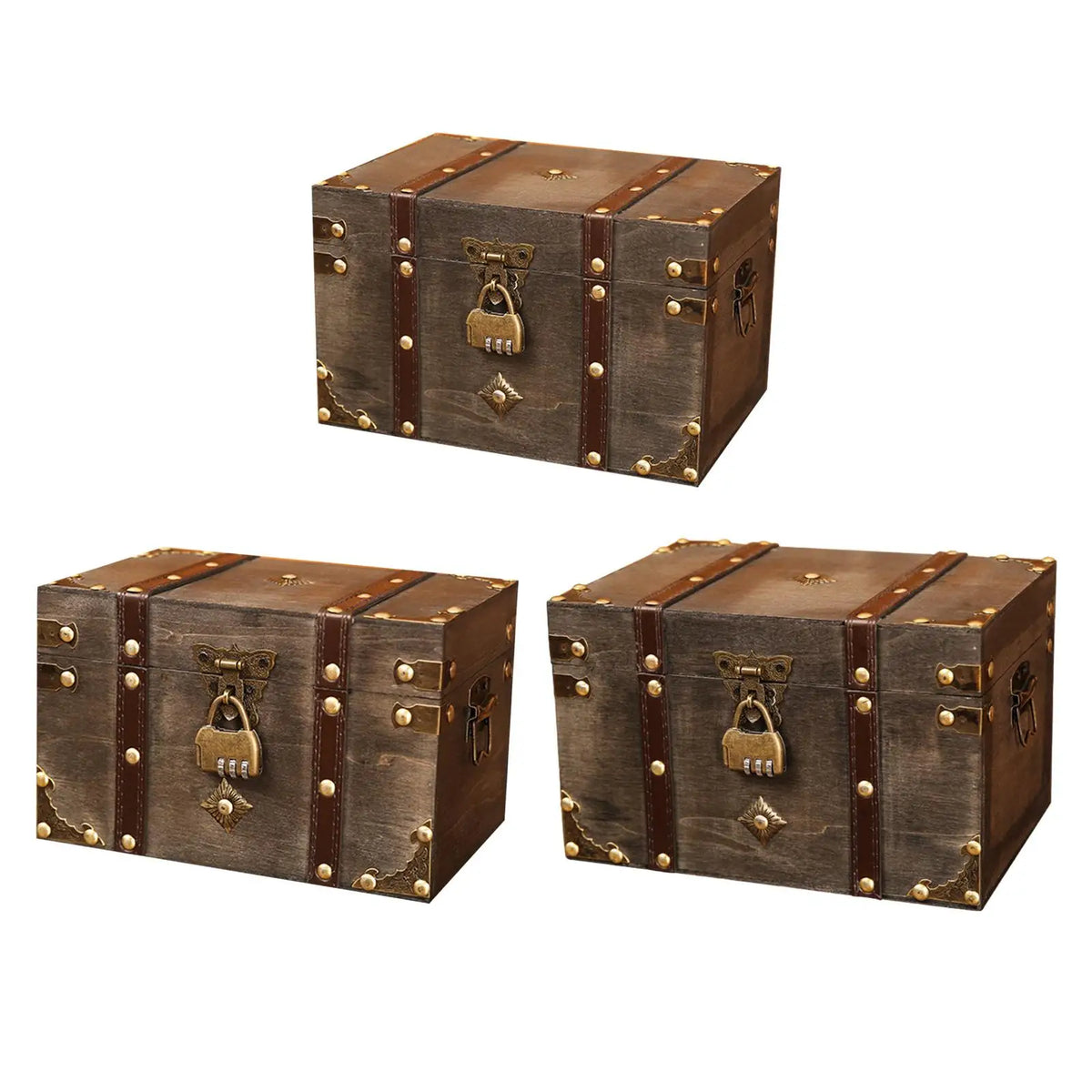 Vintage Wooden Storage Box Decorative Box for Small Objects Trinkets Jewelry Quake