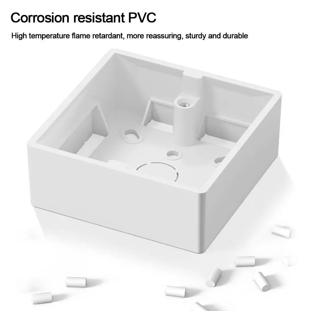 New PVC Switch Installation Box White 33/50mm Junction Outfit Box 86 Type External Mounting Box Quake