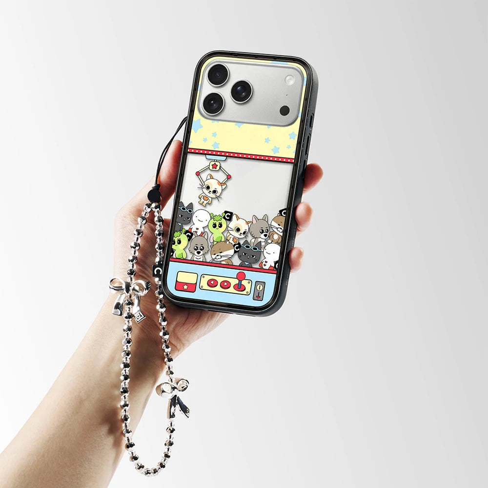 6090666 Compact Black Border Magnetic Phone Case Cover for IPhone 13 14 15 16 17 18 Pro Max Case Quake