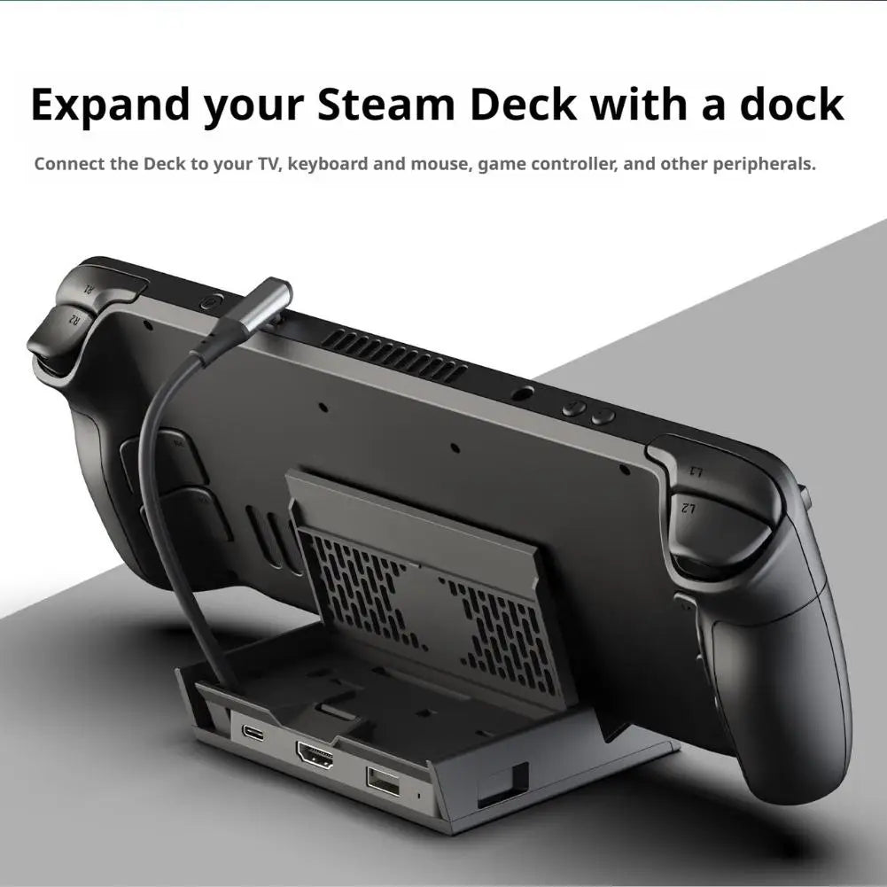 Modular Dock for Steam Deck OLED ROG Ally X XBOX Portable Base USB C Hub with 2.5mm Case Compatible Connector Extension Dock Quake