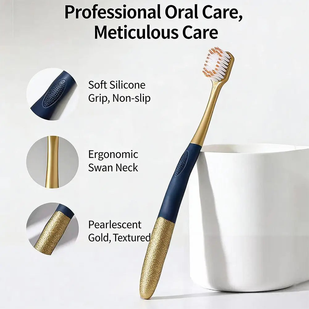 6 Pack Soft Bristle Toothbrush for Sensitive Teeth & Gums, Gentle Plaque Removal for Adults Kids Clean Teeth And Protect Gums Quake
