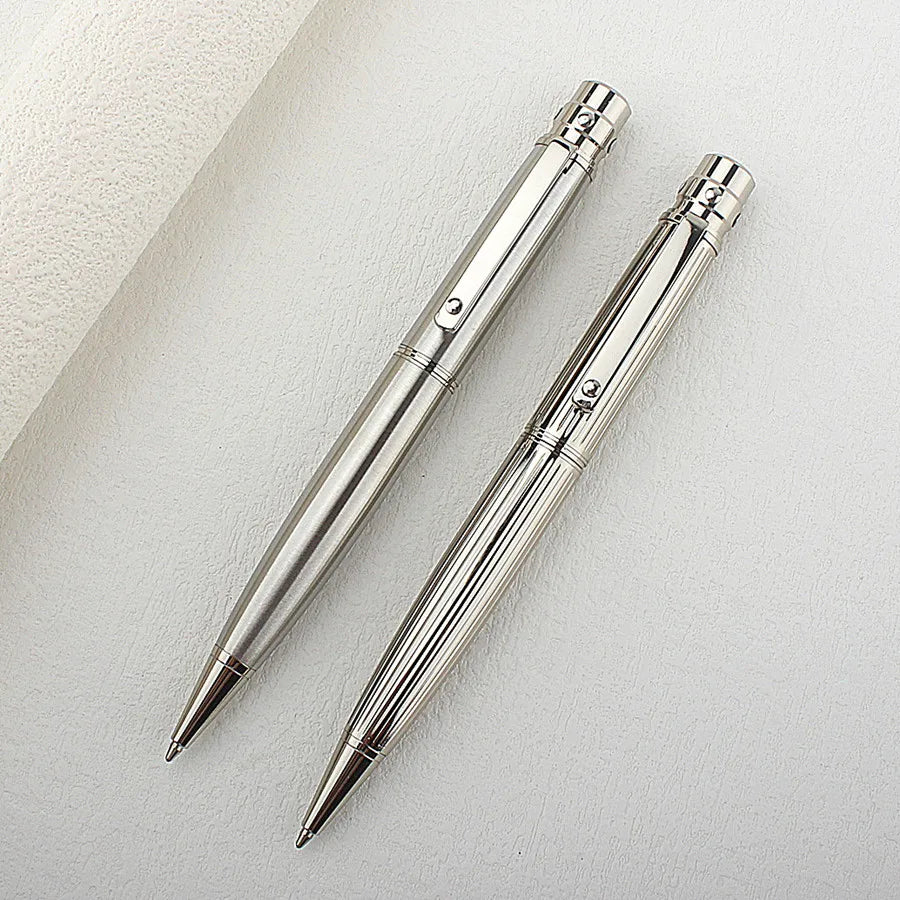 Elegant Vintage Rotating Metal Pen Smooth Blue Ink Writing High End Office Business Design with Pen Holder Quake 3010-18
