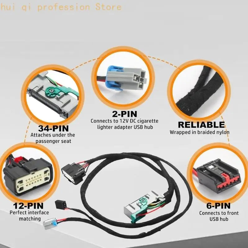 Replacement Jump to Full Center Console Conversion Harness for 2016-2018 Automotive Accessories Easy Install H8WE Quake