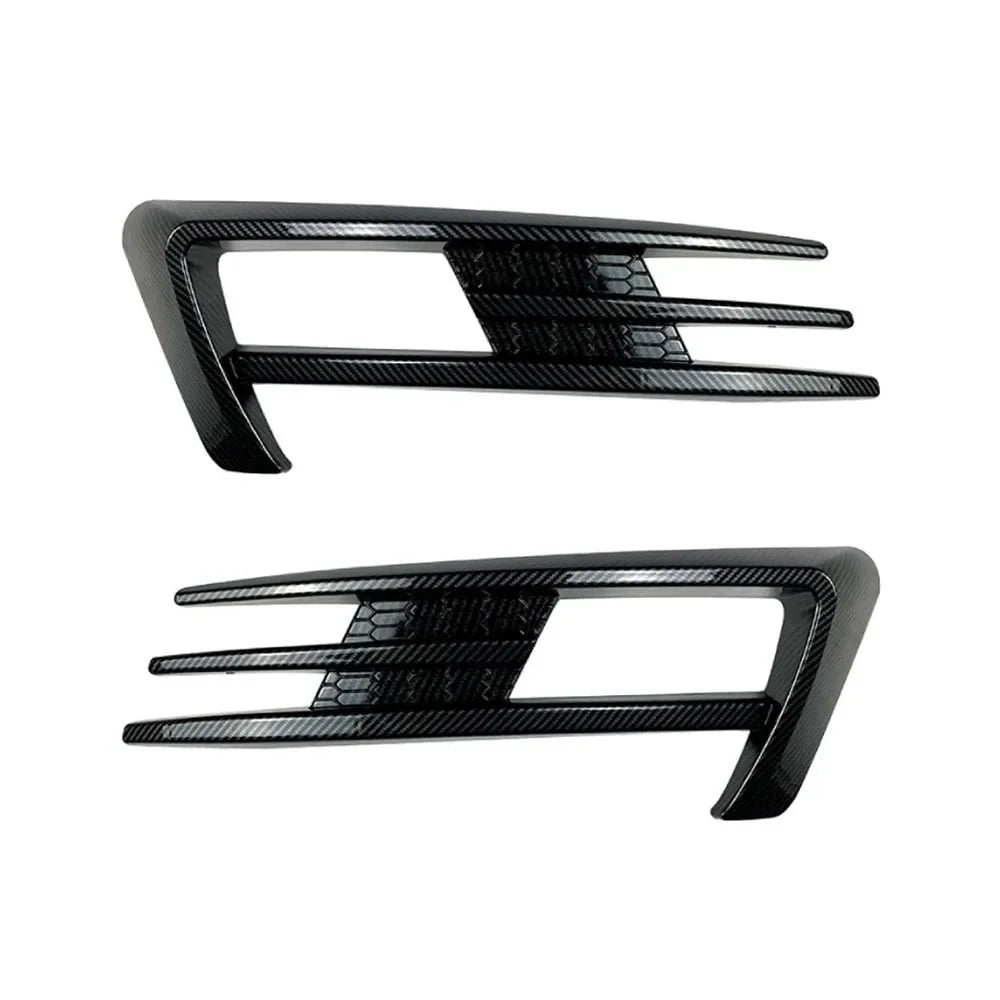 For Volkswagen Golf 7 MK7 2013-2016 Car Side Front Bumper Fog Light Grille Cover Trim Canards Kit Black ABS Carbon Look Black Quake Carbon