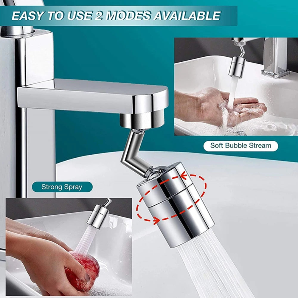 720 Rotatable Tap Aerator Splash-proof Faucet Sprayer Head Water Saving Plastic Splash Tap Head Wash Basin Tap Extender Adapter Quake