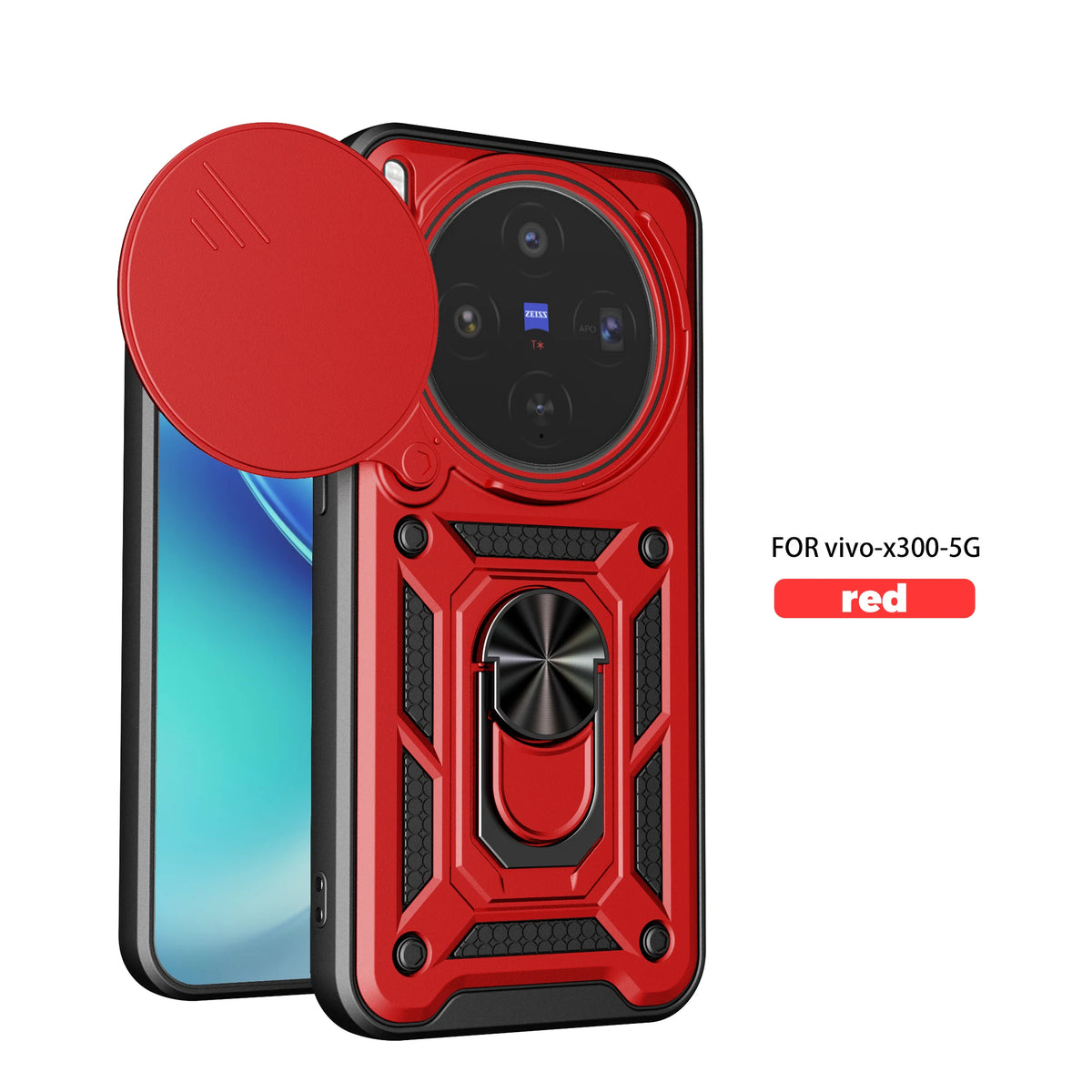 For VIVO X300 Pro Phone Case with Frame Shock Protection Full-Body Protective Mirror Rear Shell For X300 Ultra Quake Red vivo X300 Pro