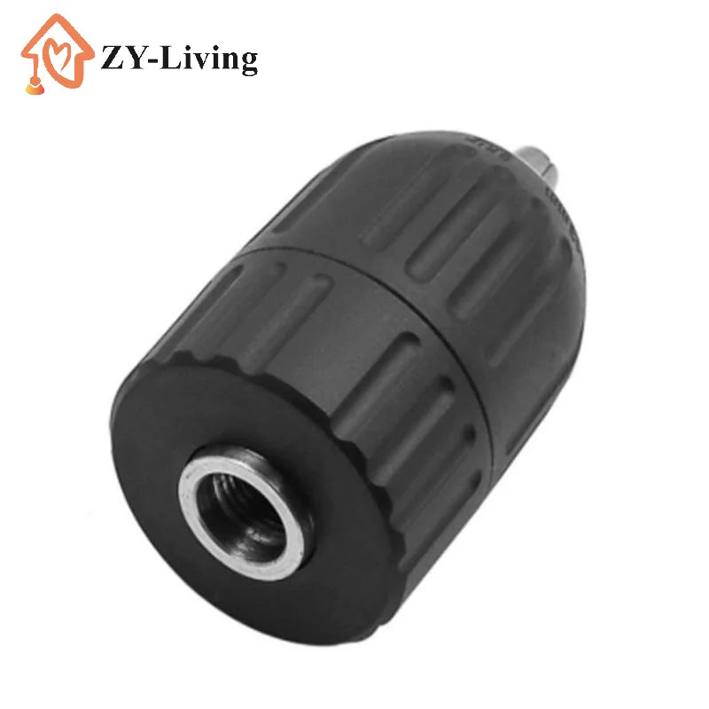 1Pcs Keyless Drill Chuck 0.8-10mm 3/8-24UNF Hex Shank SDS Plus Square Quick Grip Adapter For Drill Bit Screwdriver Tap Socket Quake