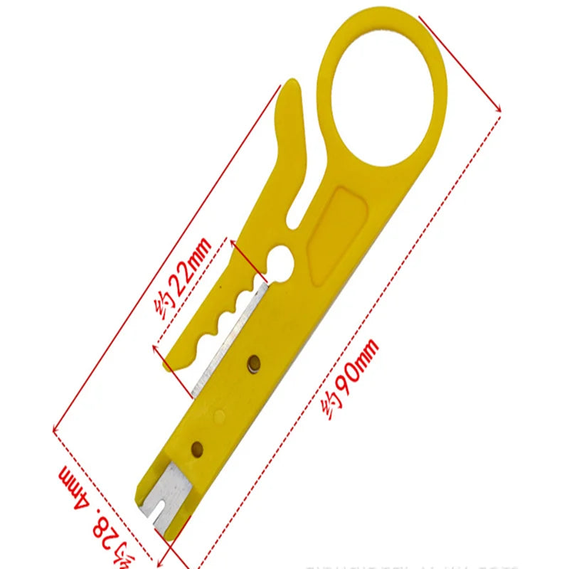 New Mini Portable Wire Stripper Cutter Impact Punch Down Tool Blade for Network Wire Cable Line Tool Wire Stripper Knife Quake