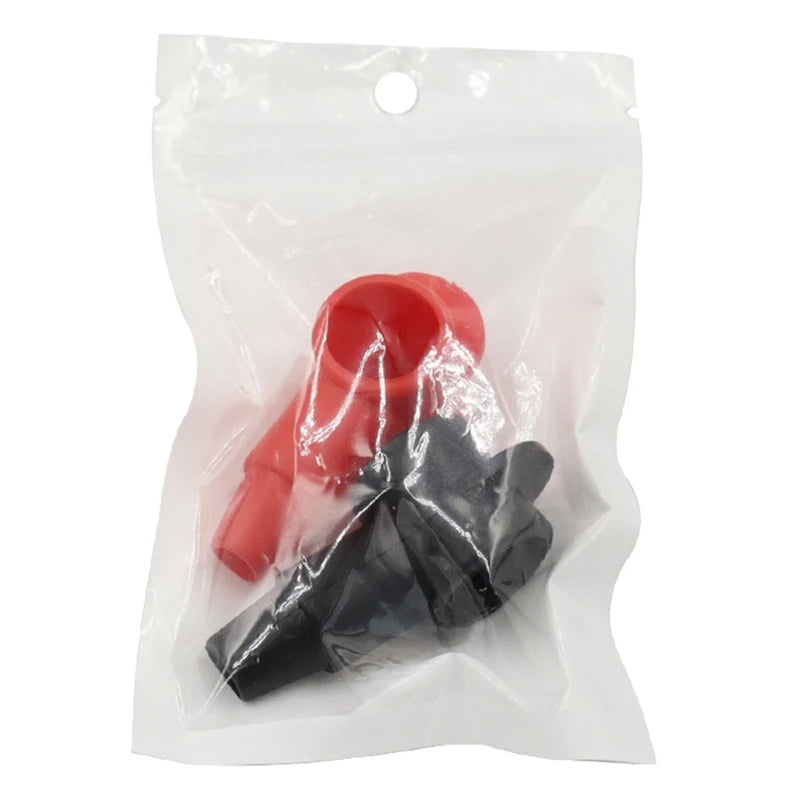 1 Pairs Marine Insulating Protector Universal Rubber Terminal Covers Protector Cover Lug Caps for Battery Stud Terminal H8WE Quake
