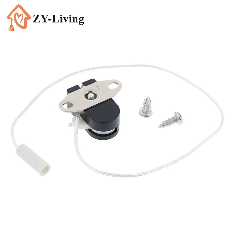 1Pc Cord Switch Pull Switch Furniture Lighting Control 2 Hole Plate 2A 250V For Wall Lamp Bedside Lamp Pull Control Rope Switch Quake