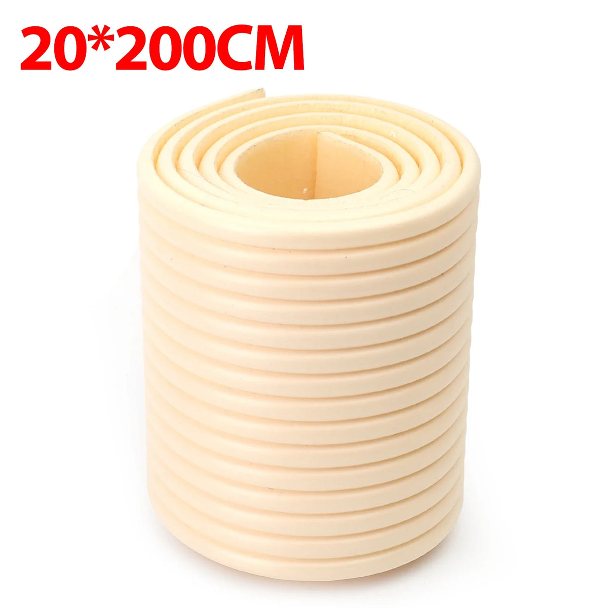 Upgraded W Shaped Anti Collision Strip XPE Foam 3D Wall Decal Protector Baby Safety Soft Padding for Furniture Doors Home Decor Quake Beige 5Rolls (10M)