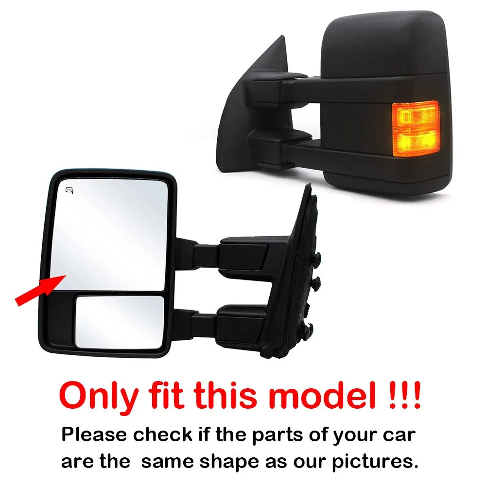 For Ford F250 F350 F450 F550 2008-2016 F150 2013-2014 1x Side Rear View Lens Split Mirror Blind Heated Door Glass Rearview Lens Quake