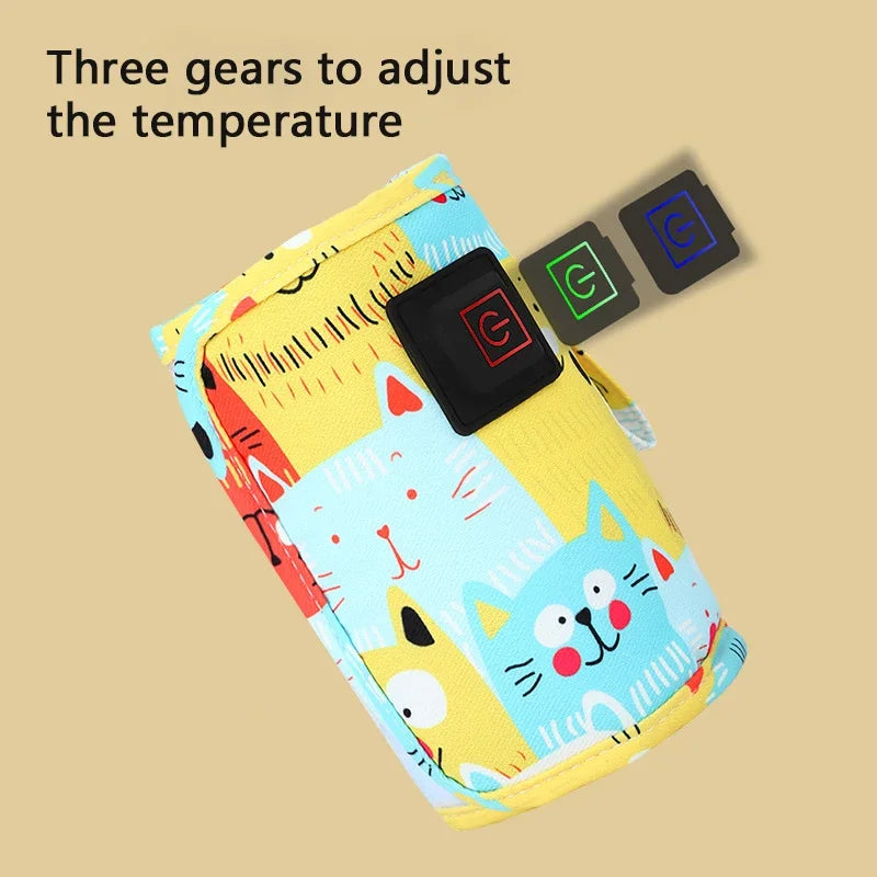 vvocciTravel baby stroller USB milk water insulation bag portable universal constant temperature bottle feeding insulation cover Quake