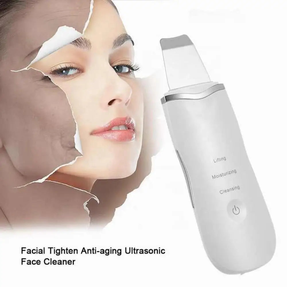 Ultrasonic Skin Scrubber Deep Vibrate Facial Cleaner Shovel Face Scrubber Peeling Black Head Remover Facial Massager Quake