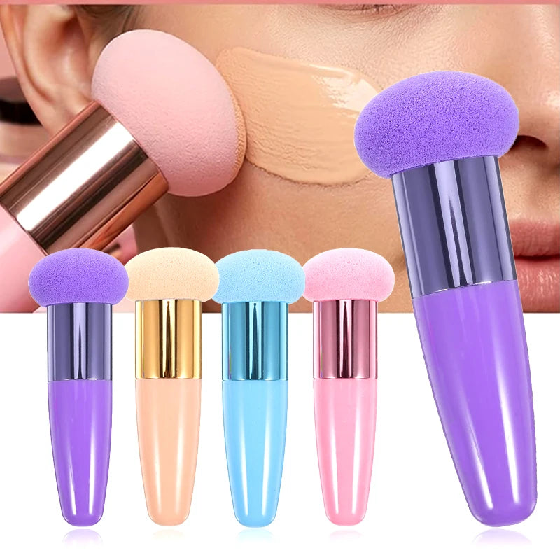 New Mushroom Head Makeup Brush Puff Beauty Makeup Sponge With Handle Make-up for Fashion Women Professional Makeup Tools Puff Quake